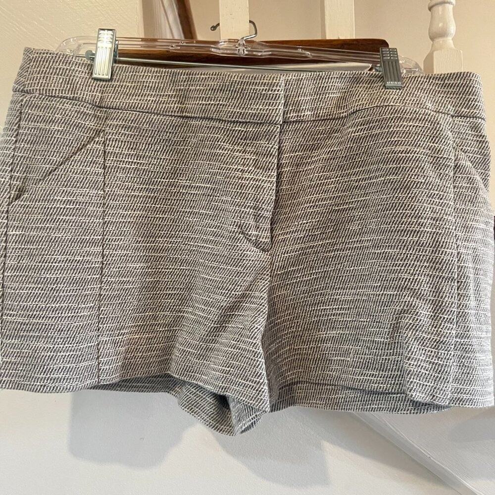 Loft black and white tweed shorts, size 10